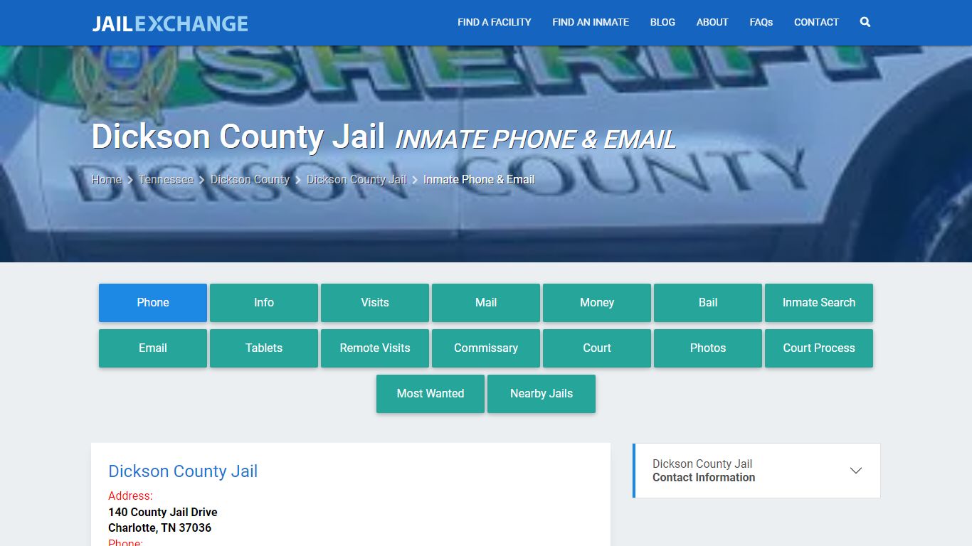 Inmate Phone - Dickson County Jail, TN - Jail Exchange