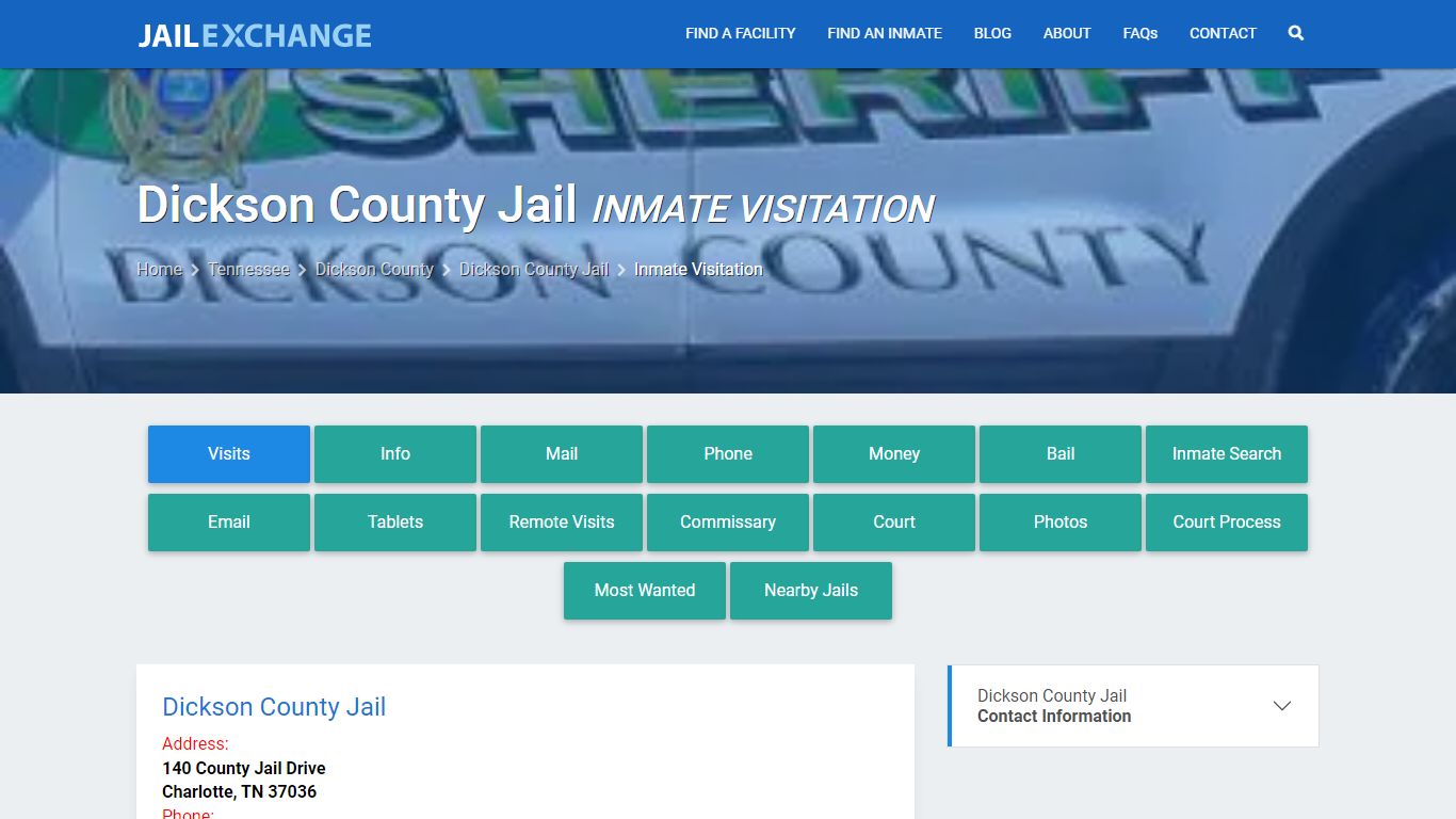 Inmate Visitation - Dickson County Jail, TN - Jail Exchange